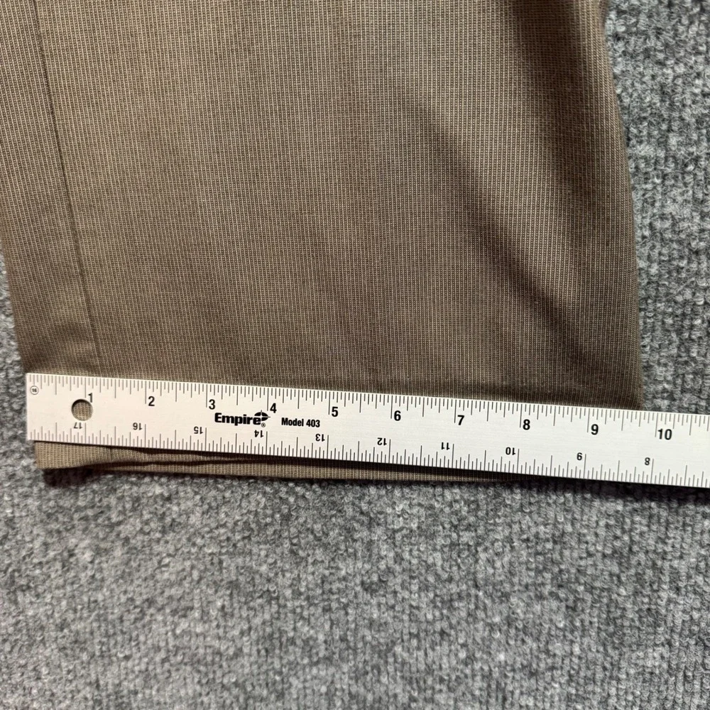 Banana Republic Dress Pants 36x32 Mens Taupe Brown Micro Check Straight Slacks‎